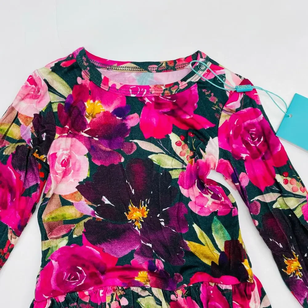 NWT Posh Peanut 2T Zelda L/S Twirl Skirt Bodysuit
